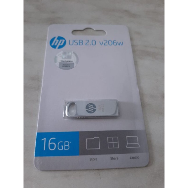 Flashdisk HP 16 GB V 206 W USB 2.0 / HP Flashdisk 16 GB USB 2.0 - Original