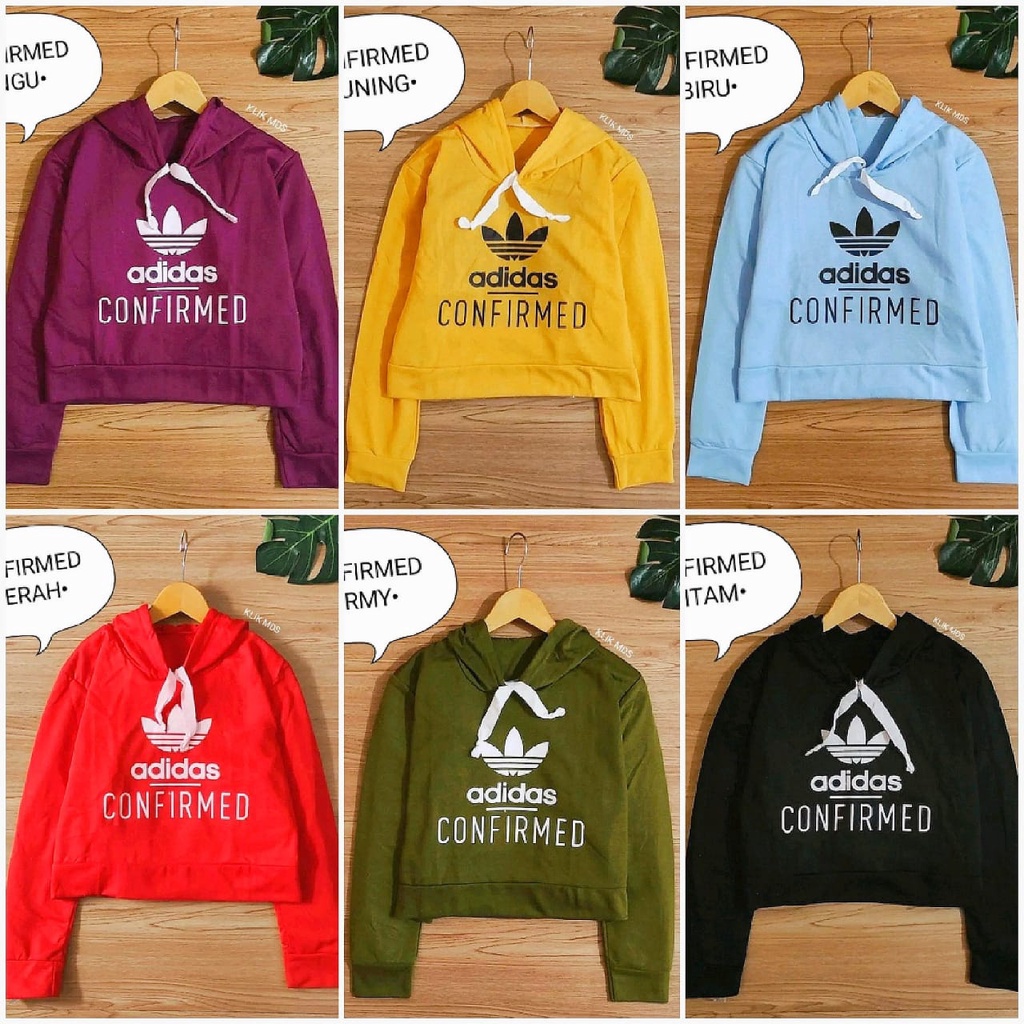 Sweater Hoodie Crop Anak Perempuan - Baju Atasan Abg Remaja Cewek - Confirmed