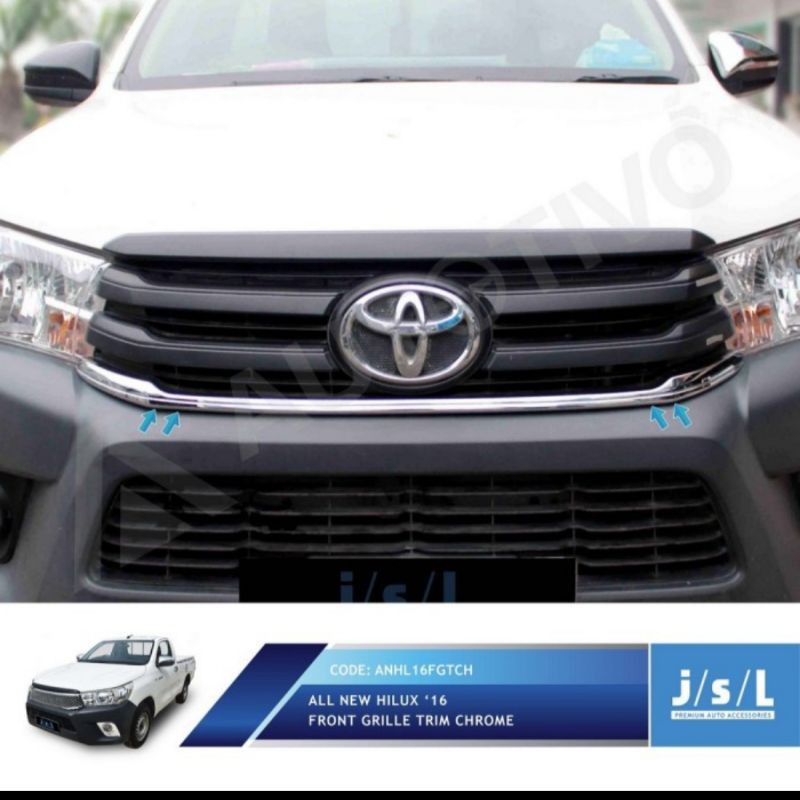 list grill depan all new Hilux/ front grill trim chrome jsl