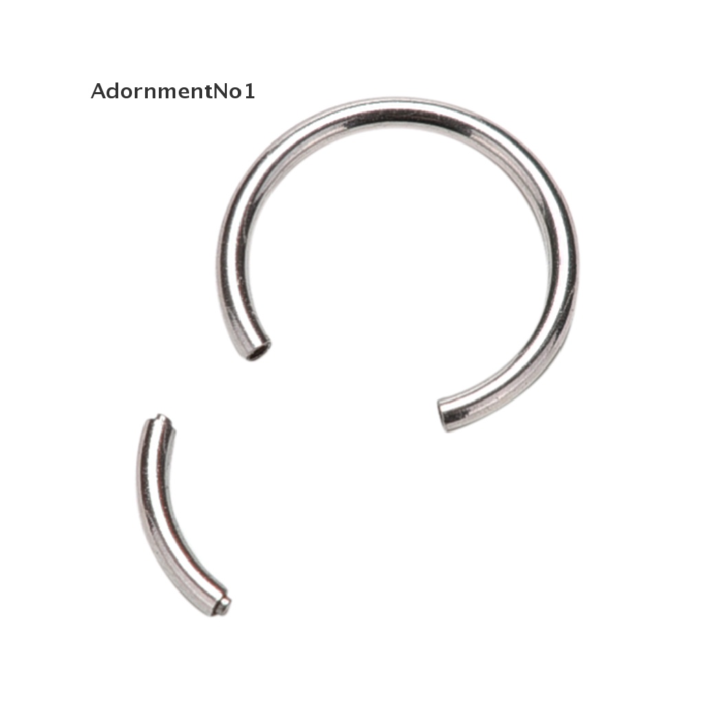 (AdornmentNo1) 1pc Cincin Tindik Hidung / Bibir / Telinga Bahan Titanium