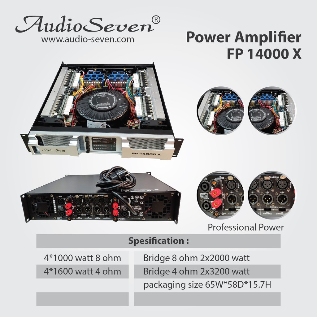 Power Ampliefier AudioSeven Original FP14000 X ( bukan Peavy )