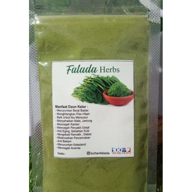 

Bubuk Daun Kelor|Moringa leaves|Kelor bubuk 100% Asli tanpa campuran 50gr