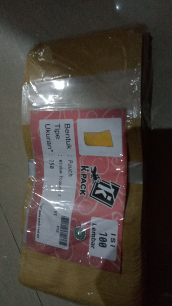 Standing Pouch Paper Window 13x21 Merk Kpack