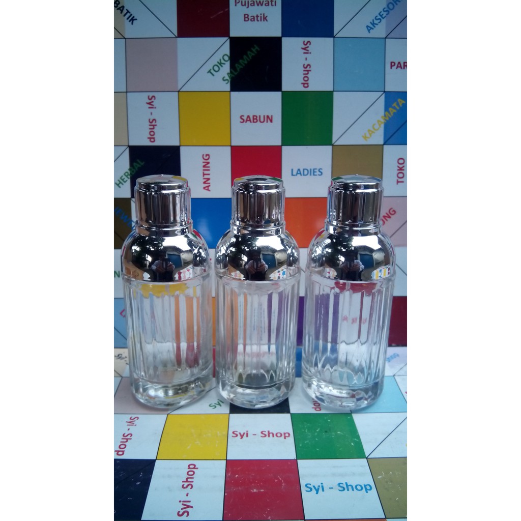 Botol Parfum Spray Tabung Bulat Tutup Kubah 50 ml