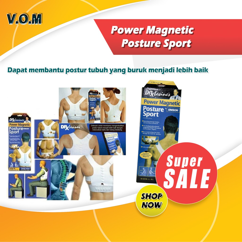 VOM Power Magnetic Posture Sport / Penegak Punggung - 0011