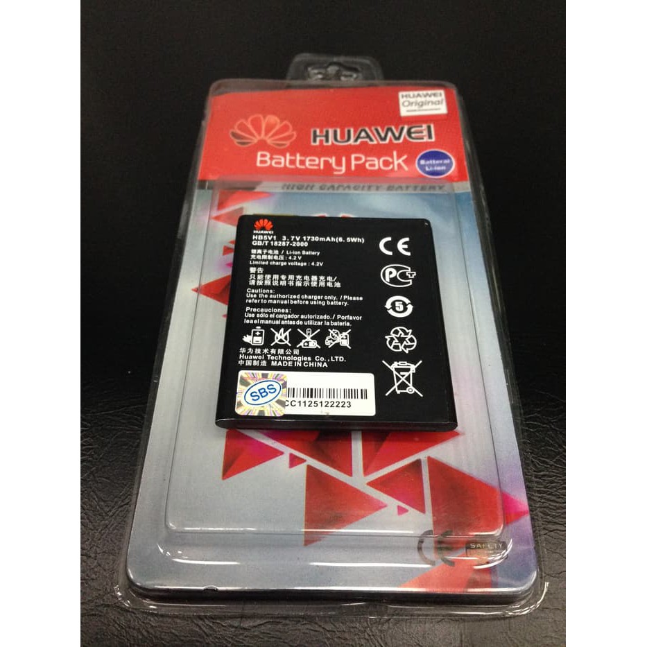 [termurah] Baterai Huawei Hb5v1 Y3 Y5 Batik Y300 Y535 Y336 1730Mah Original