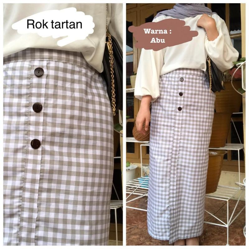 Rok Tartan Mughit / Rok Tartan / Rok Tartan Murah / Rok Kotak Kotak / Rok Span Kotak / Rok murah