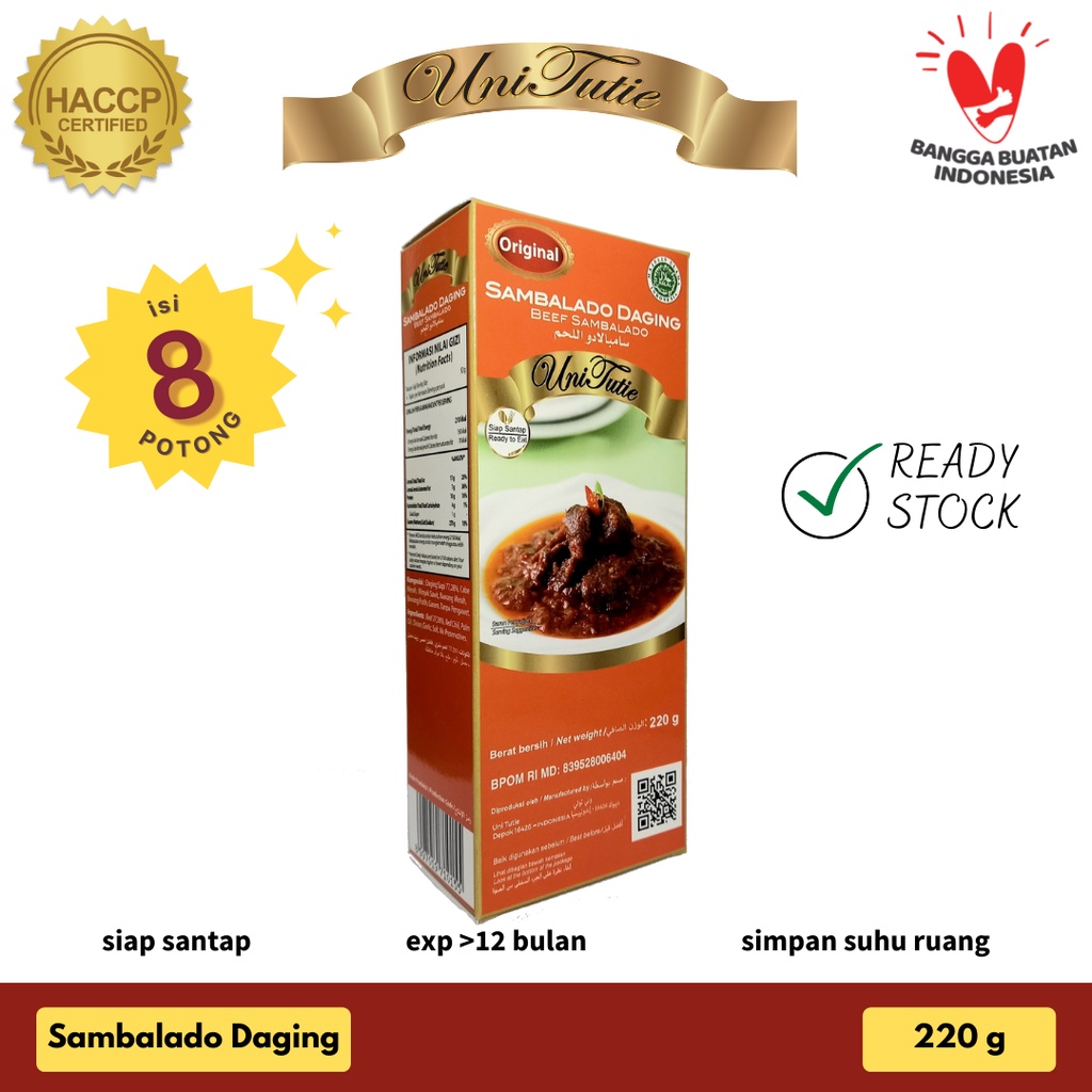 

UniTutie Sambalado Daging Sapi 220g