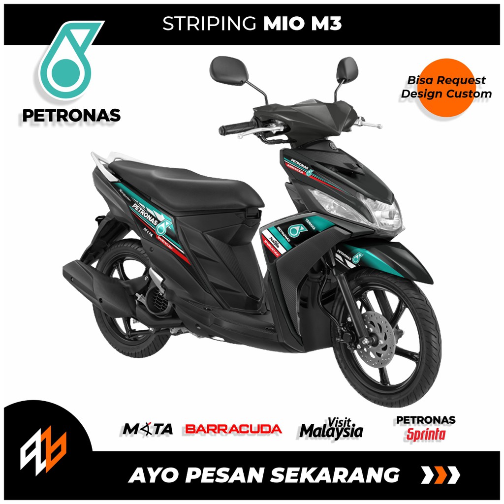 STRIPING MIO M3 PETRONAS / stiker motor mio m3 motif petronas