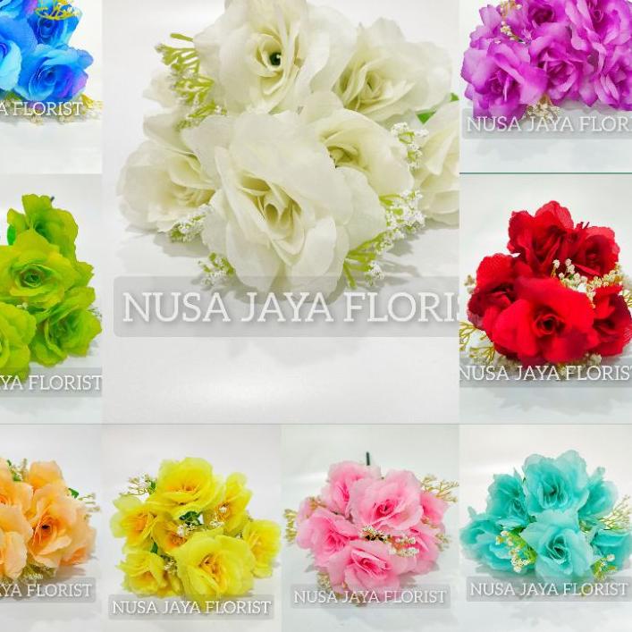 【STAR】 Bunga Mawar Rose Jepang X7 Dekorasi sale
