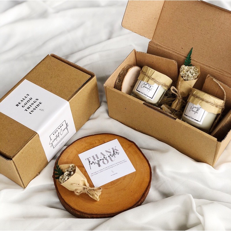 Bundle 2 Gift Box Scented Candle | Hampers | Kado Wisuda | Kado Ulang Tahun