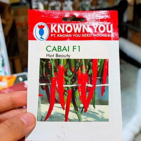 benih CABE MERAH HOT BEAUTY isi 50 biji - benih cabai merah - known you seed