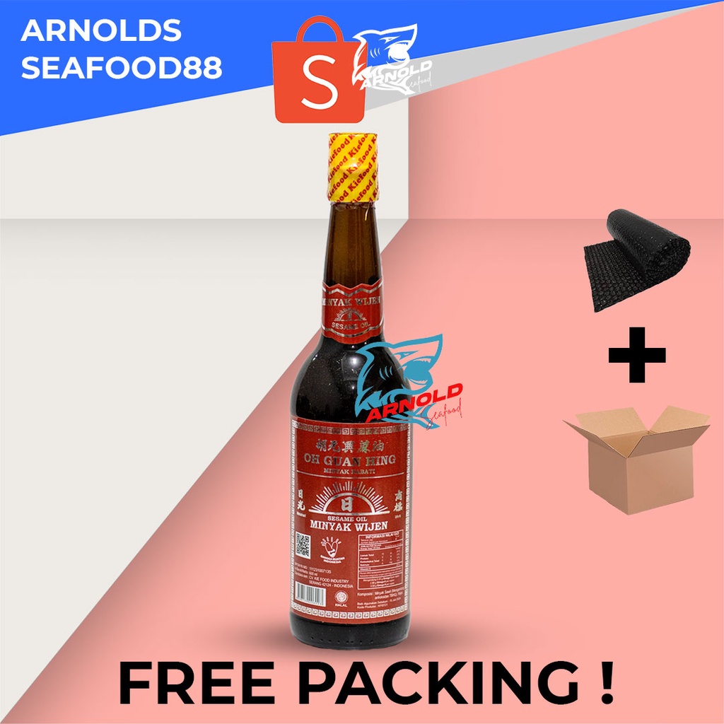 

minyak wijen oh guan hing 600 ml Halal Packing Dengan Dus dan Bubble Wrap Tebal