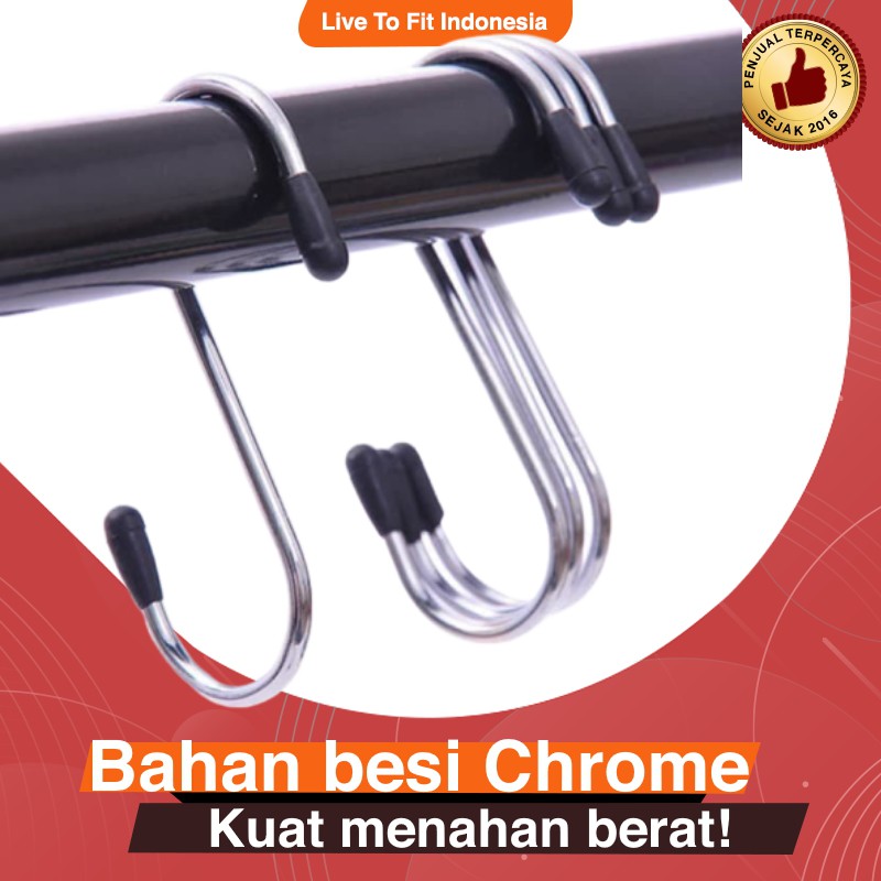 Gantungan Hook Pakaian Barang Serbaguna Kuat Bentuk S Isi 4 Pcs