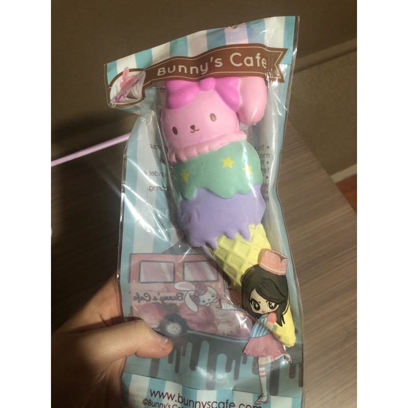 bunny’s cafe icecream squishy rare licensed