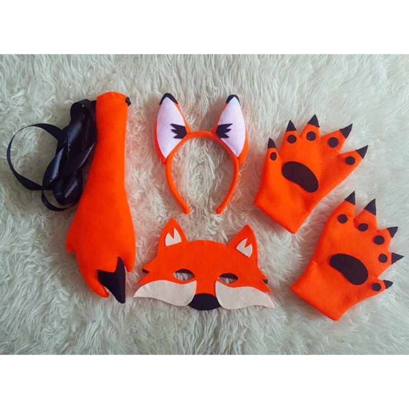 Topeng Serigala Wolf Topeng Rubah Fox Kostum Rubah Bando srigala Bando Rubah Hewan Swiper Cosplay