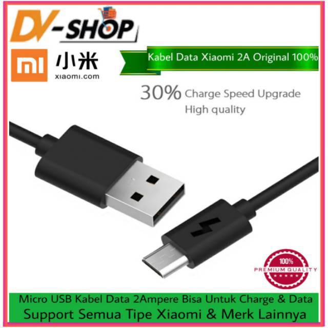 Kabel Data Xiaomi Original Fast Charging 2A Micro Usb