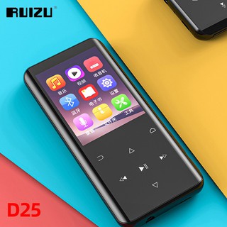 TERBARU 2021 Ruizu D25 Bluetooth 5.0 Speaker Curve TouchButton DAP MP3 MP4 Player D08