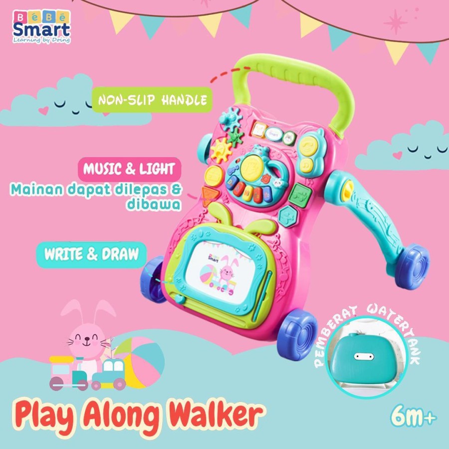 Makassar Promo! Bebe Smart Play Along Walker - Blue Shark