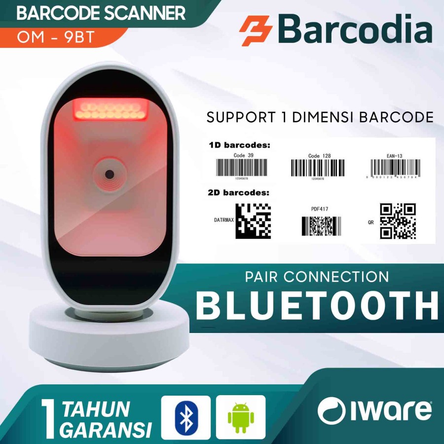 2D IWARE OM-9BT EFAKTUR OMNI BARCODE SCANNER BLUETOOTH (QR CODE/E-FAKTUR)
