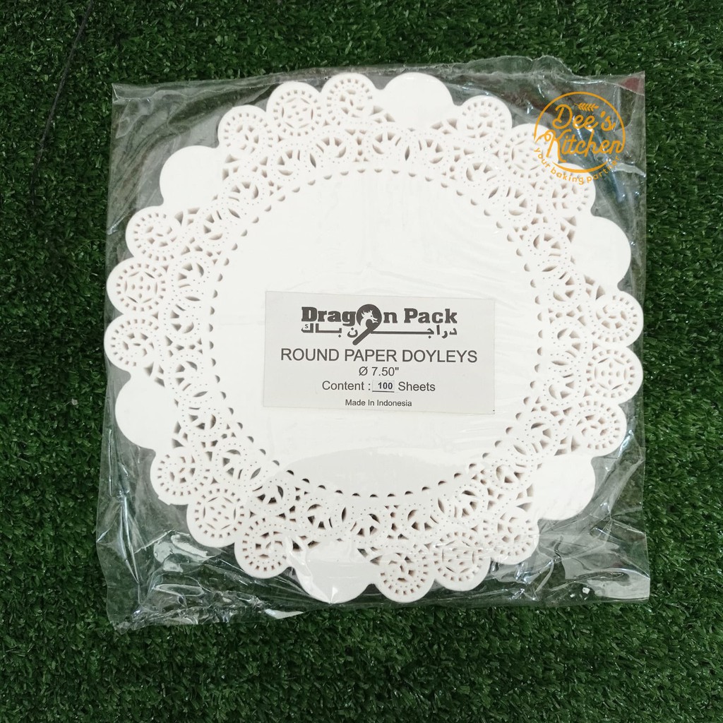 

[HALAL] Doyley paper warna putih 7.5"( Kertas renda ) Merk Dragon Pack