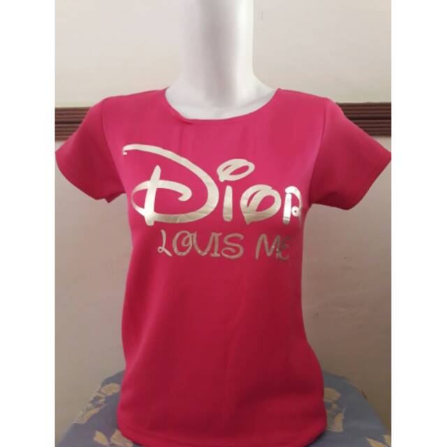 Kaos dior import bahan scuba tebal