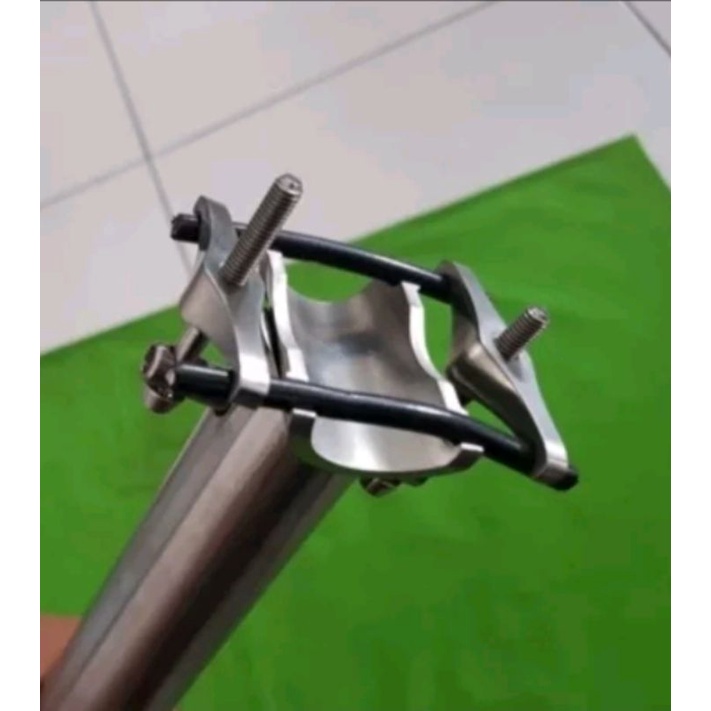 Seatpost Sepeda Lipat Seli Full Titanium Tiang Sadel Seli Folding Bike Diameter 33.9 mm Panjang 580 mm 58cm Titan Dudukan Jog 580mm