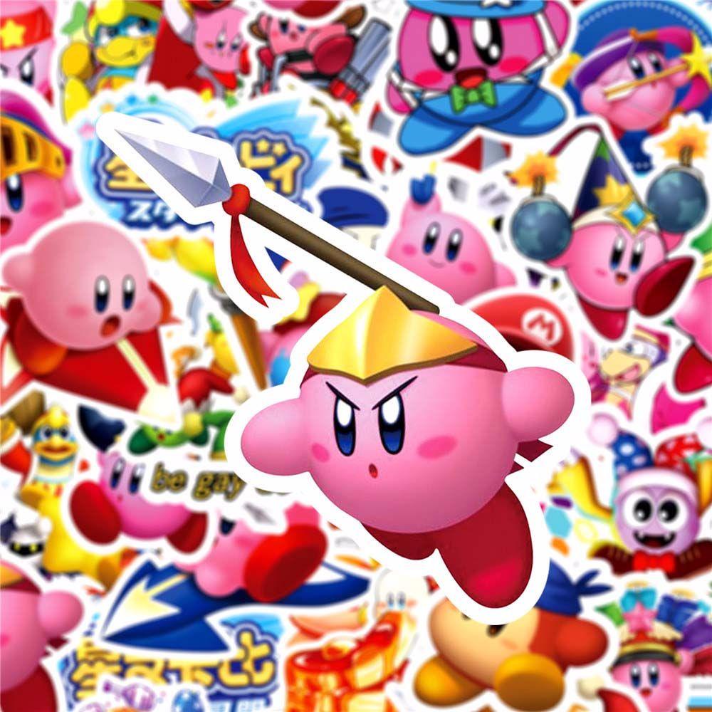 Agustin Kirby Star Kids Gift 50pcs/pack Scrapbooking Ally Stationery Stiker Untuk Koper Laptop Fans Koleksi Hadiah Stiker Anime