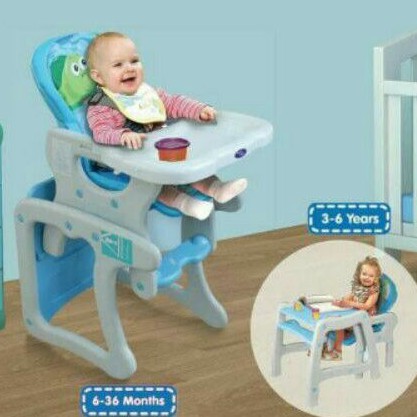 BABY SAFE SEPERABLE FEEDING HIGH CHAIR 2in1 HC01 / kursi makan bayi / meja belajar anak