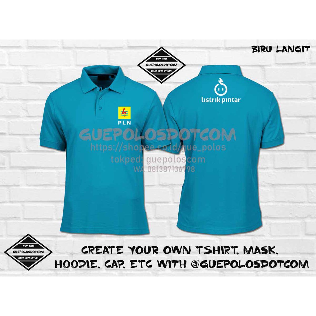 Poloshirt Listrik Pintar LOGO DEPAN PLN - Polo listrik pintar PLN BUMN - Kaos Listrik Pintar PLN