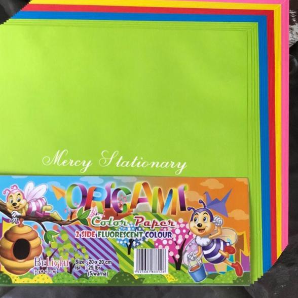 

SUPER PREMIU Kertas Lipat Polos 20x20 - Origami Paper - Dua Sisi