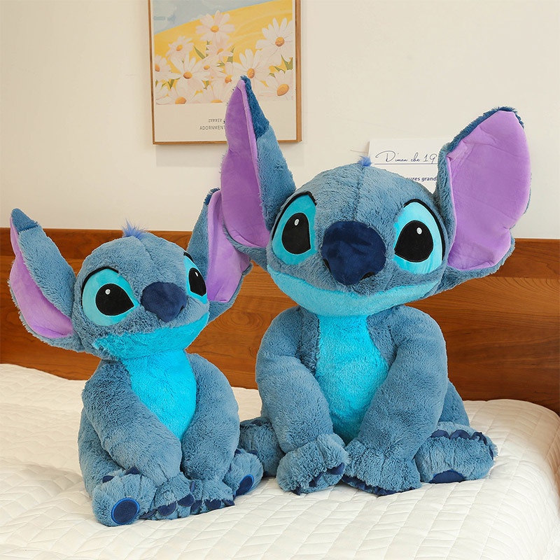 Mainan Boneka Kartun Hewan Stitch / Malaikat Bahan Plush Ukuran 30 / 45cm Untuk Hadiah Natal / Ulang Tahun Anak