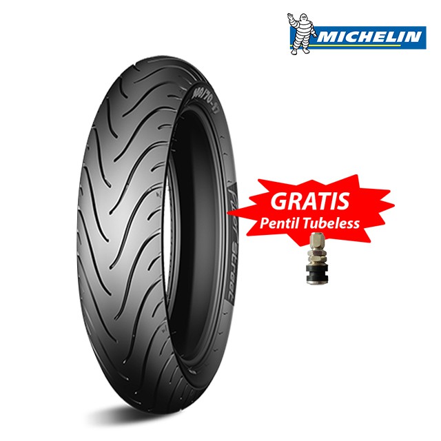 Michelin Pilot Street ukuran 100/80-14 Ban Motor Tubeless Matc [Free Pentil Tubeless]