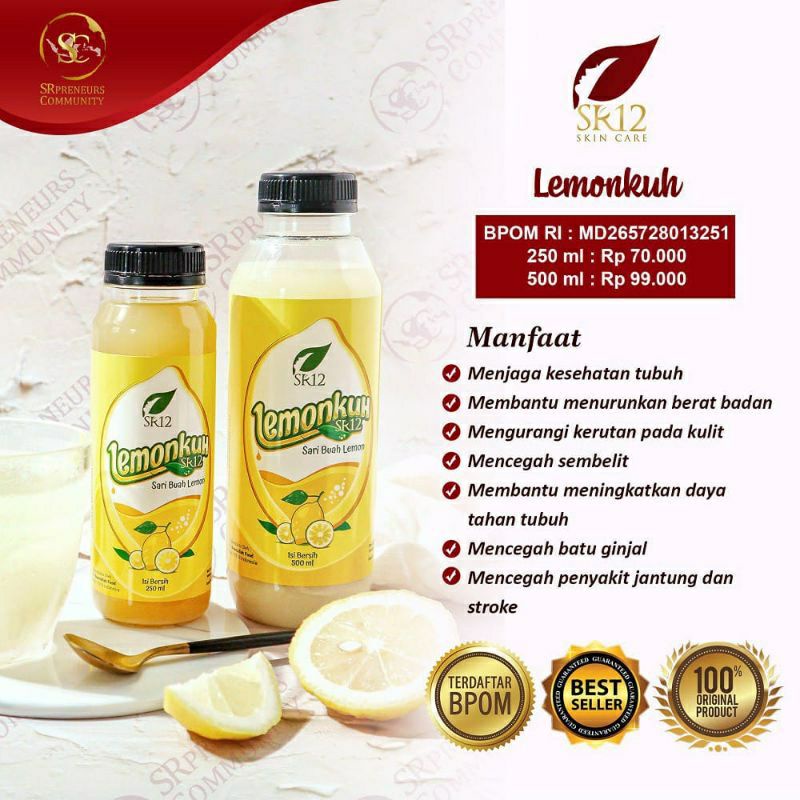 SR12 LEMONKUH SARI LEMON MINUMAN NUTRISI DIET DETOX