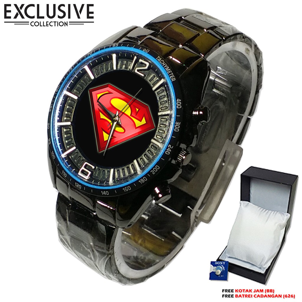 (Istimewa Bossque) Jam SUPERMAN NEW Rantai Sport