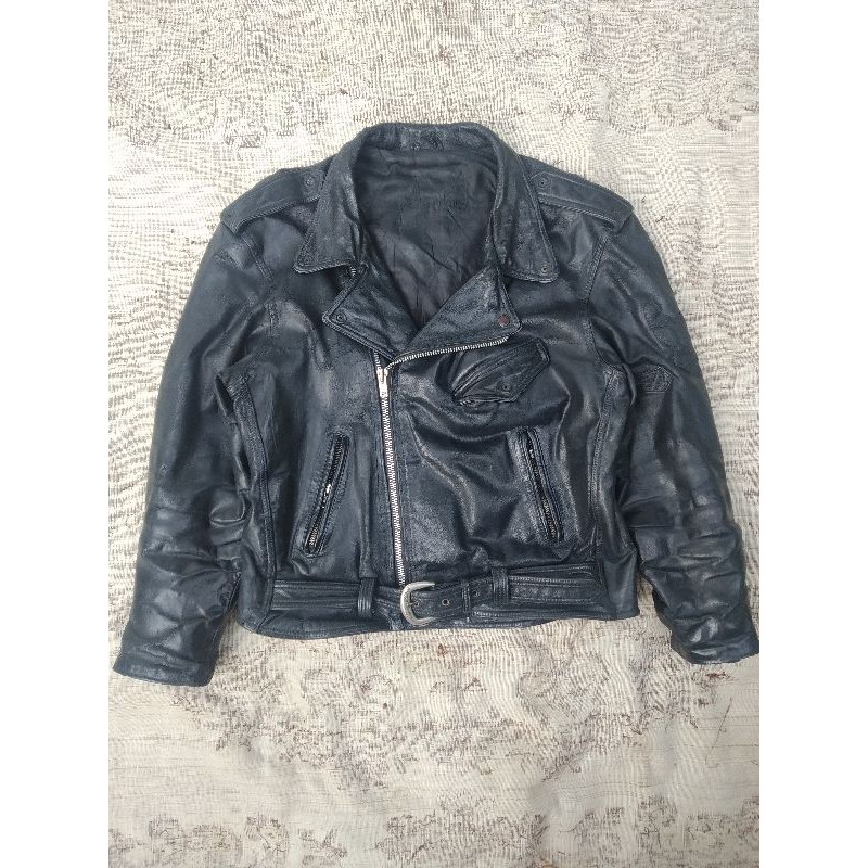 Harley Davidson Ramones Leather Jacket like Schott Perfecto