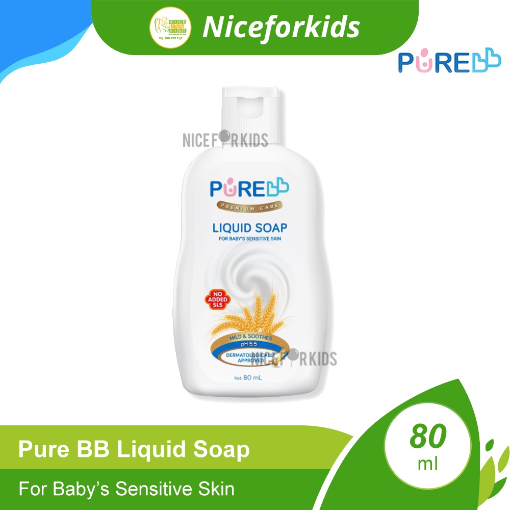 Pure Baby Premium Liquid Soap 80 ml / Pure BB Sabun Bayi Kulit Sensitif