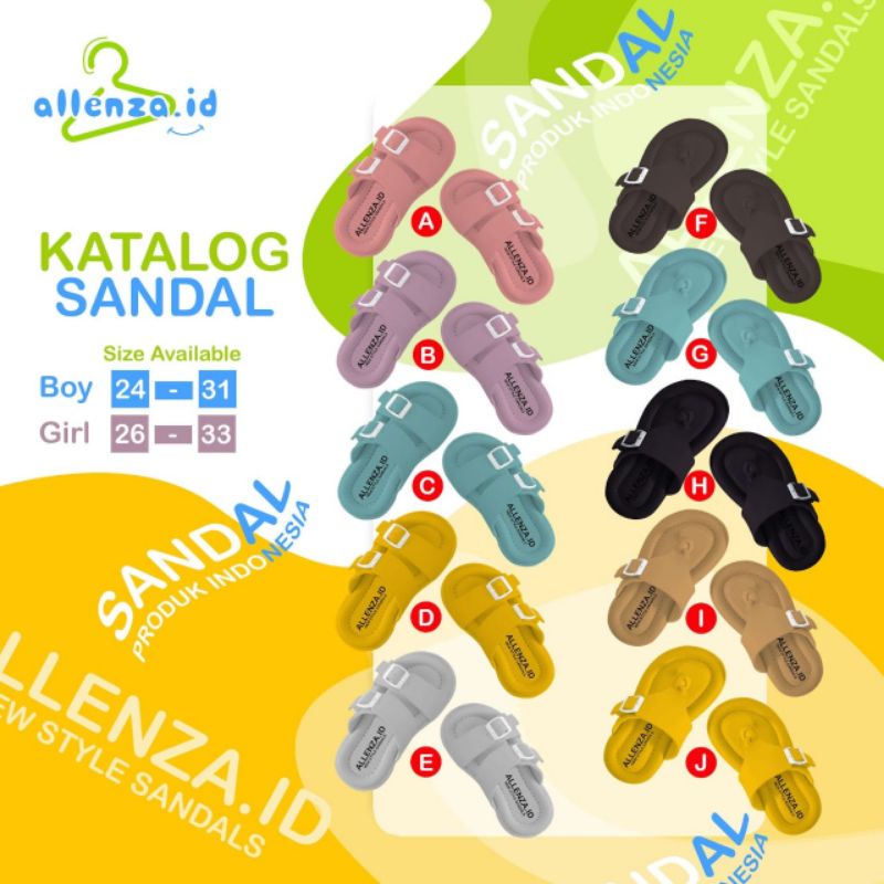 READY‼️SANDAL KIDS UNYU UNYU BY ALLENZA ID SANDAL ANAK LAKI LAKI DAN PEREMPUAN