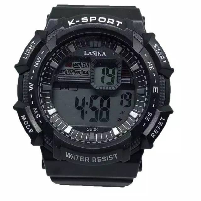 JAM TANGAN PRIA SPORTY KARET DIGITAL ANTI AIR LASIKA 608