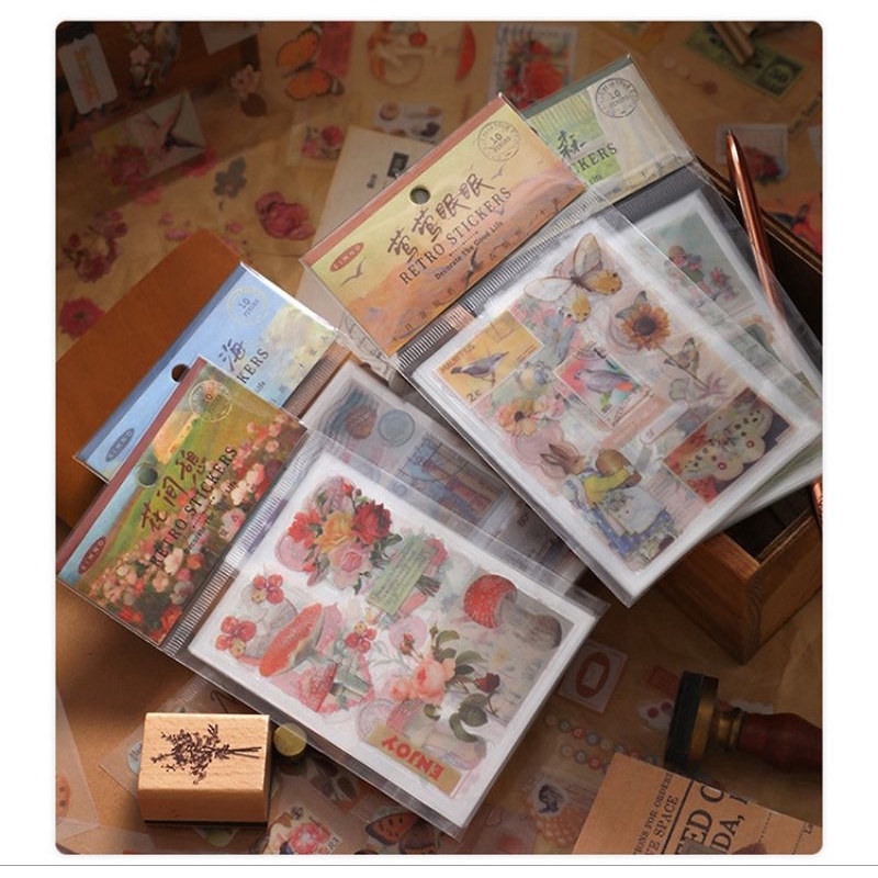 

[TO YOU] 10 / PCS PET Retro Stickers Aesthetic Journaling Supplies