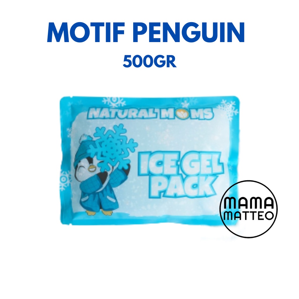 NATURAL MOMS Ice Gel Pack 500GR 500ml / Pendingin ASI / Polar Bear / Little Penguin / BANDUNG