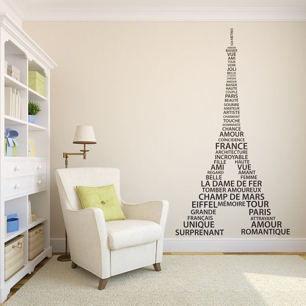 Stiker Thema Quotes / Wallsticker Eiffel Tower vers. 2