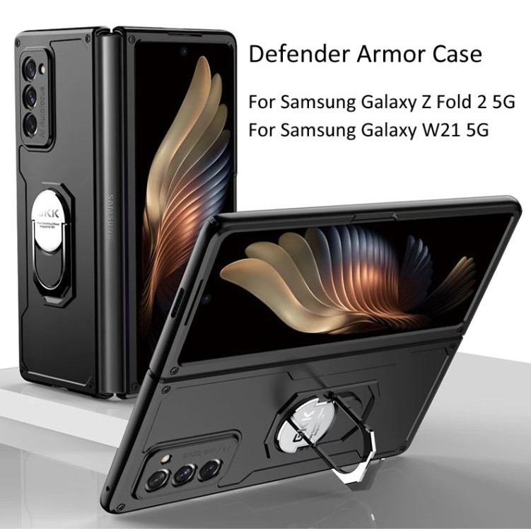 GKK Samsung Z Fold 2 Casing Softcase Hybrid Magnet Ring Holder