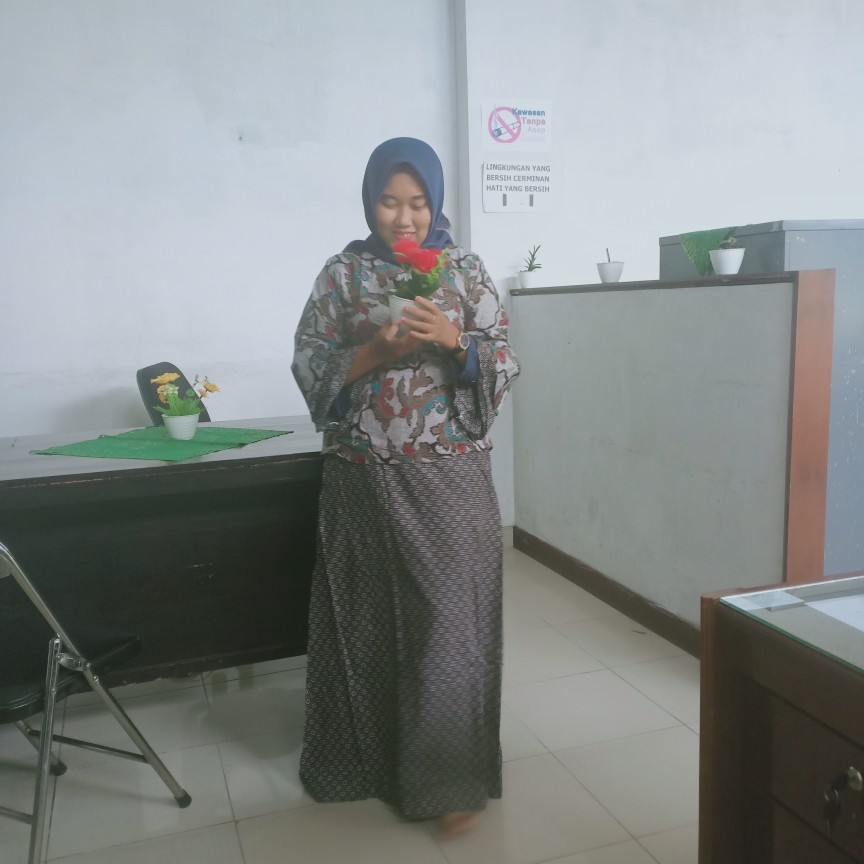 Gamis Peplum Lawasan Daun Busui Batik Zipper Risleting Depan Cantik Syari Modis Modern Seragam