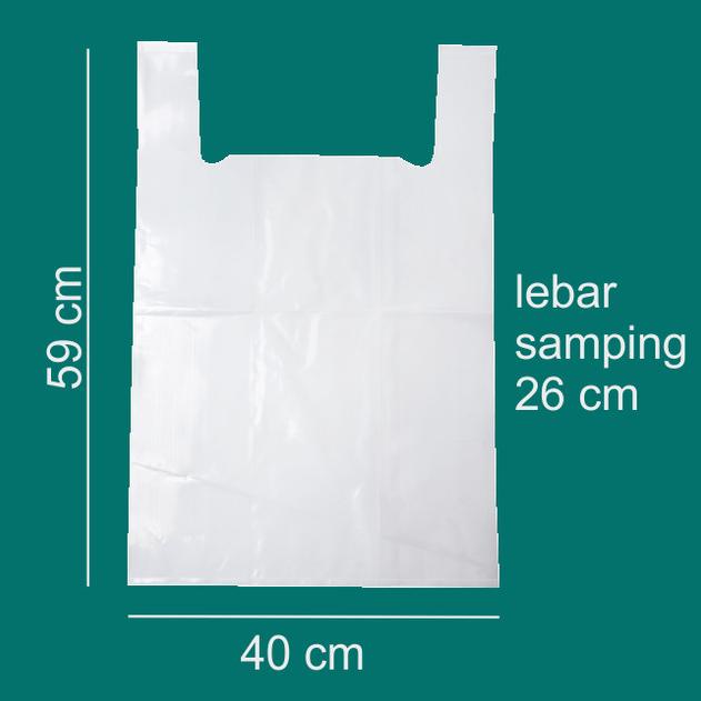 

Kantong Plastik Kresek PE 40 + Bening Transparan Tebal isi 25 lembar