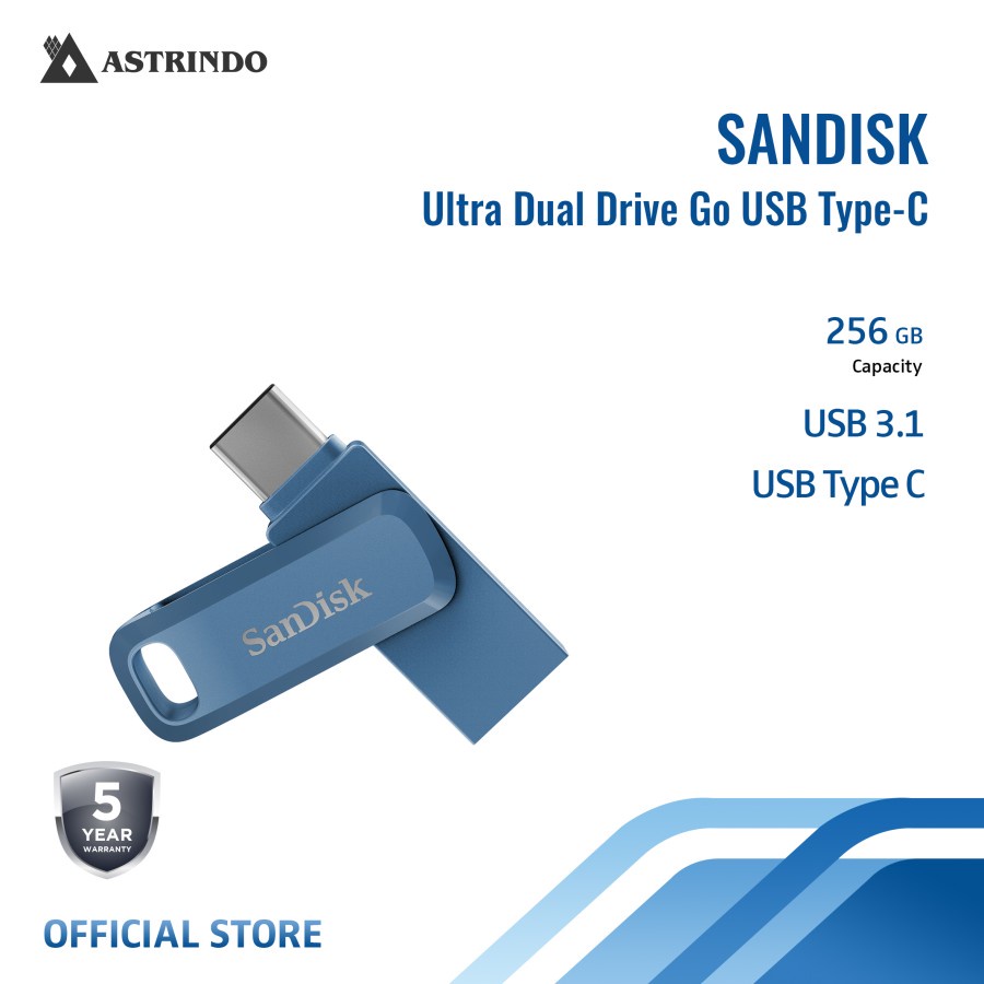 Jual Sandisk 256GB Ultra Dual Drive Go USB Type-C - (SDDDC3-256G-G46NB ...