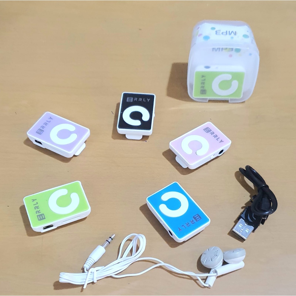 Mp3 Mini Music Player ERRLY / Mp3 Player Jepit Shuffle Slot Memory Micro SD