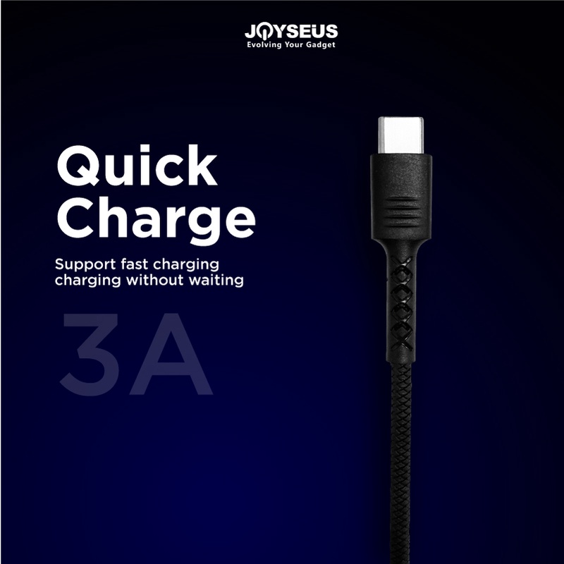 JOYSEUS 2M Micro USB / TYPE C Cable Universal Android Kabel Data Fast Charging Speed 2M 2 Meter QC 3.0 1M