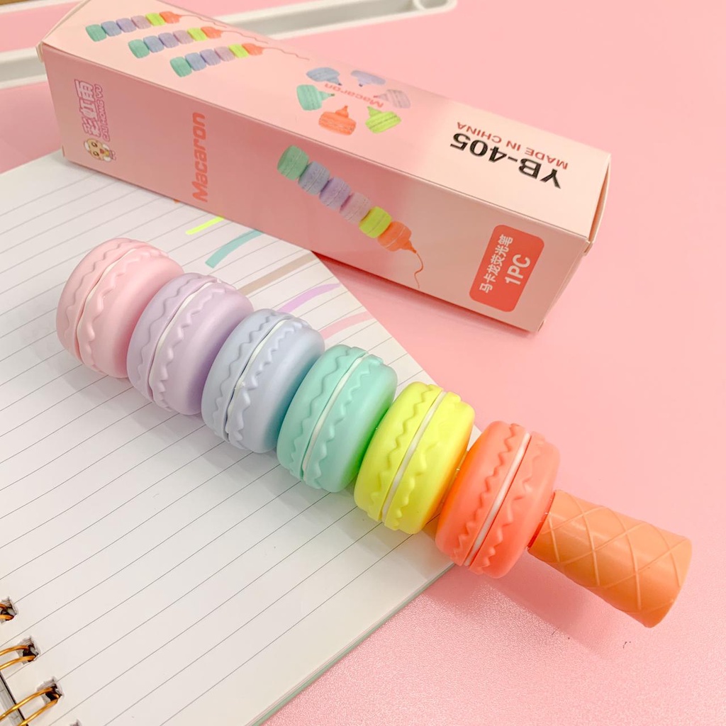 

STABILO UNIK BENTUK MACARON 6 WARNA LUCU BERKUALITAS