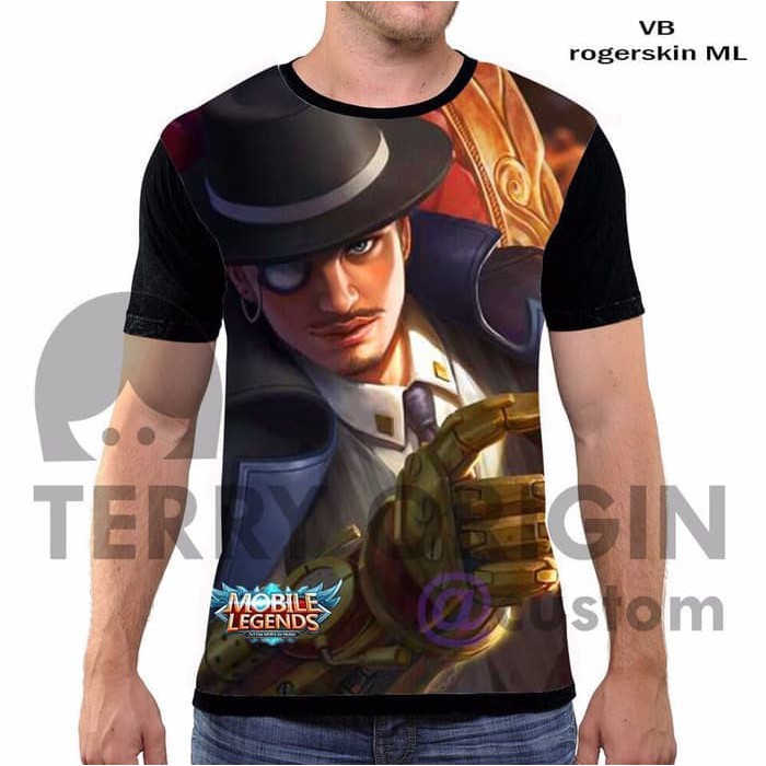 Kaos Mobile Legends Rogerskin Terlaris 3d Fullprint